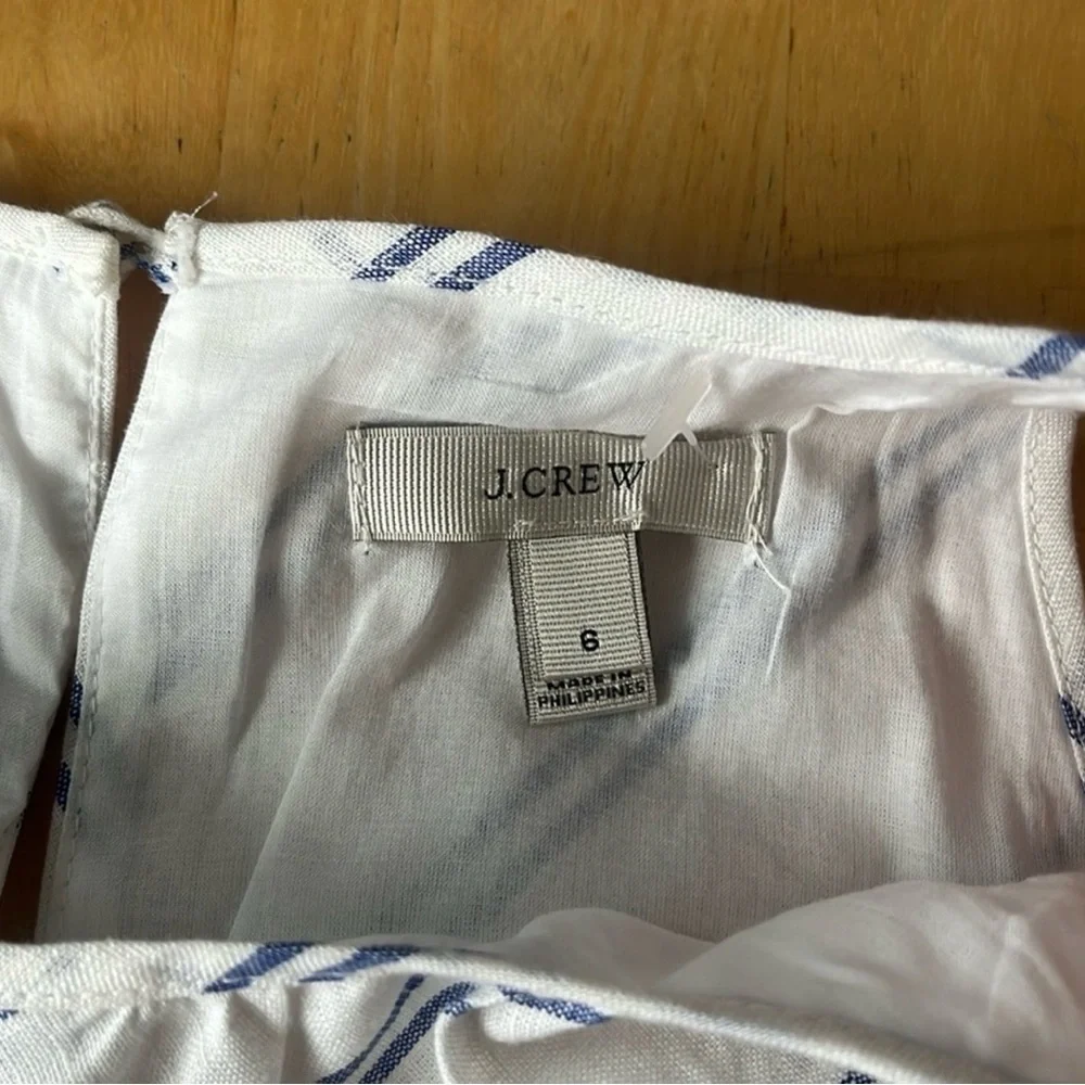 J. Crew White Maxi Dress with Blue Chevron Stripes - Picture 4 of 4